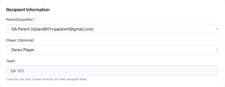 Choosing the recipient