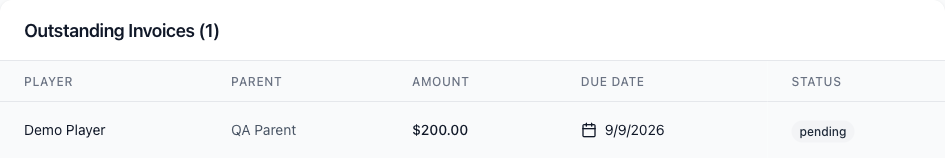 Invoice pending
