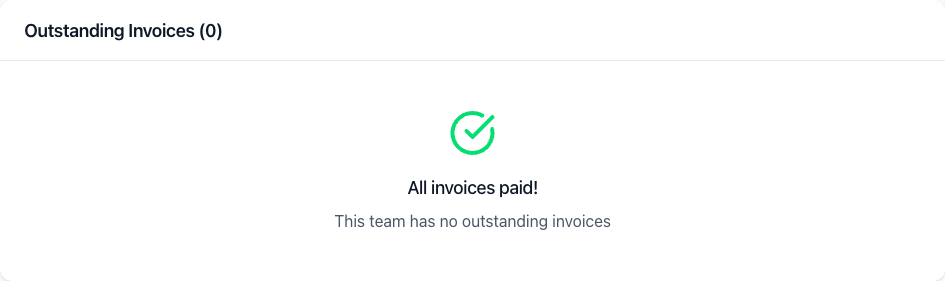 All invoices paid